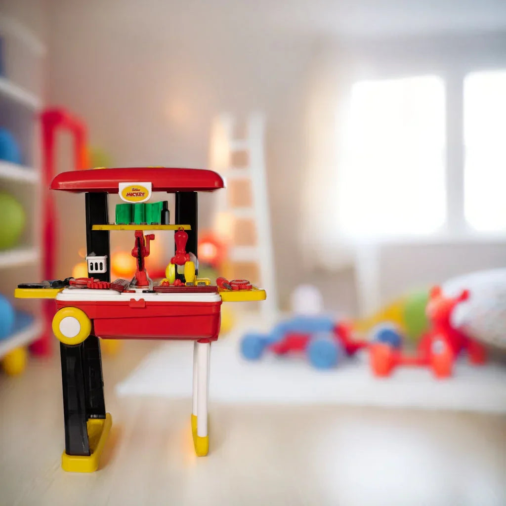 ilearnngrow Deluxe Tool Work Bench Convertible Suitcase Portable Role Play Toy Set - Naivri