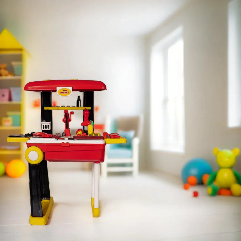 ilearnngrow Deluxe Tool Work Bench Convertible Suitcase Portable Role Play Toy Set - Naivri