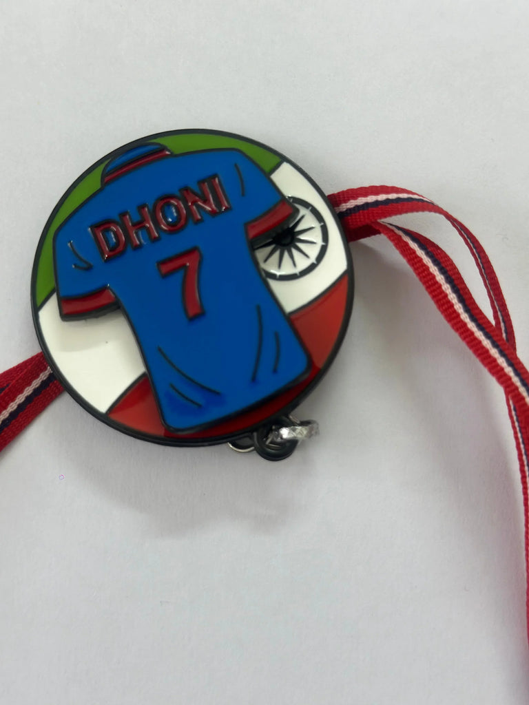 ilearnngrow Dhoni Cricketers Spinner Rakhi - Naivri
