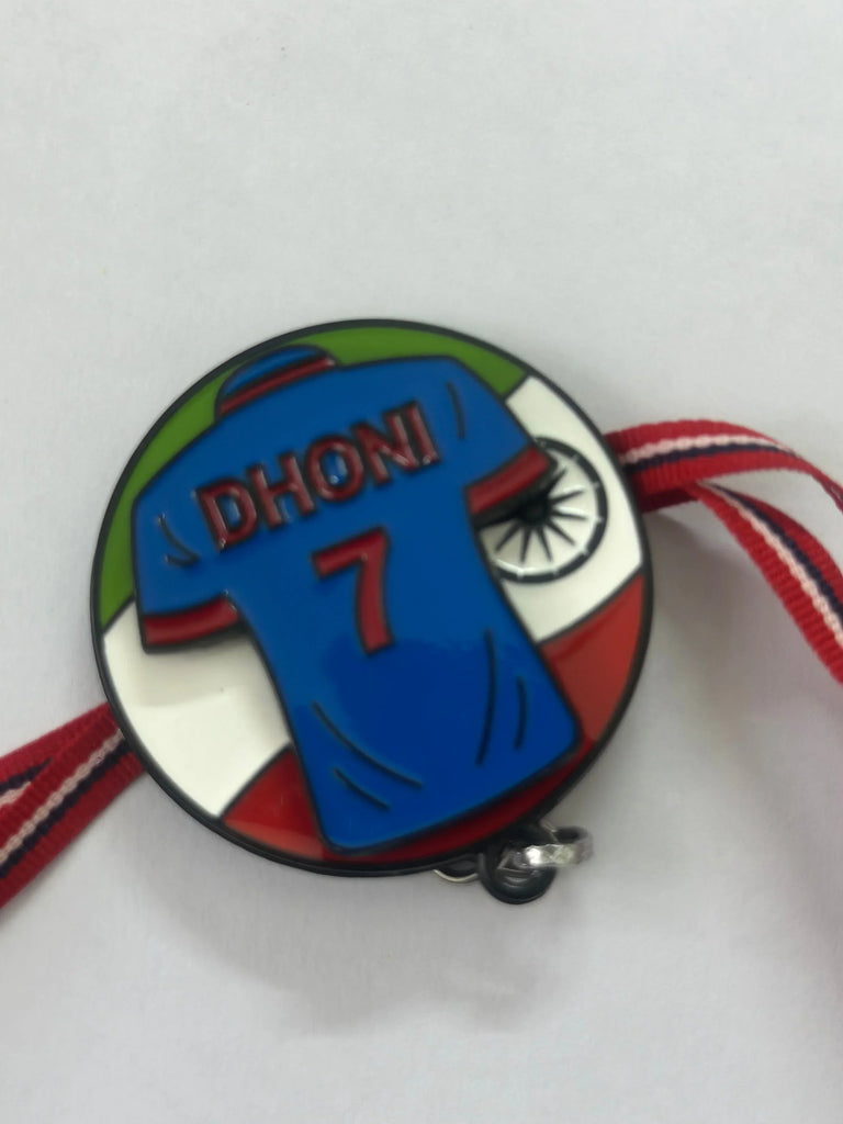ilearnngrow Dhoni Cricketers Spinner Rakhi - Naivri