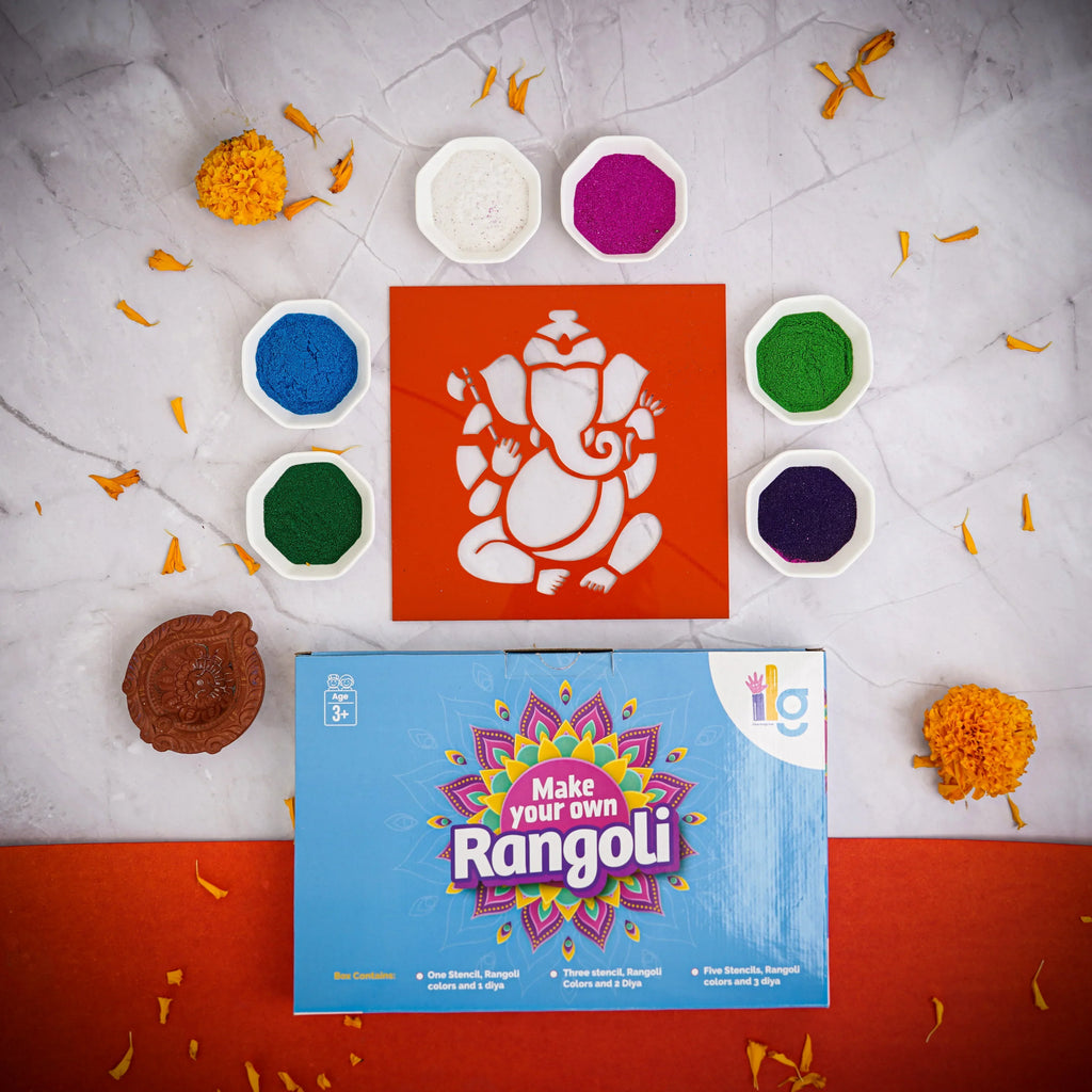 ilearnngrow Diwali DIY Rangoli Kit - Ganesh Ji - Naivri
