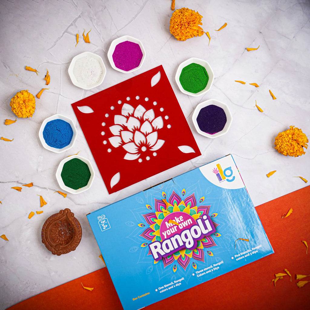 ilearnngrow Diwali DIY Rangoli Kit - Traditional Rangoli - Naivri