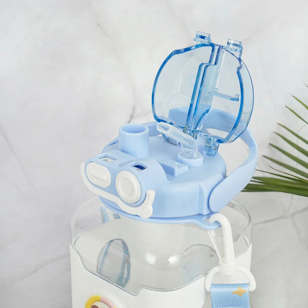 ilearnngrow - Dual Bottle Sipper - Square- Blue White - Naivri