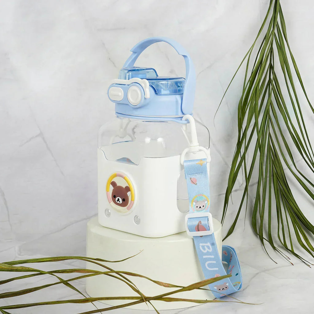 ilearnngrow - Dual Bottle Sipper - Square- Blue White - Naivri