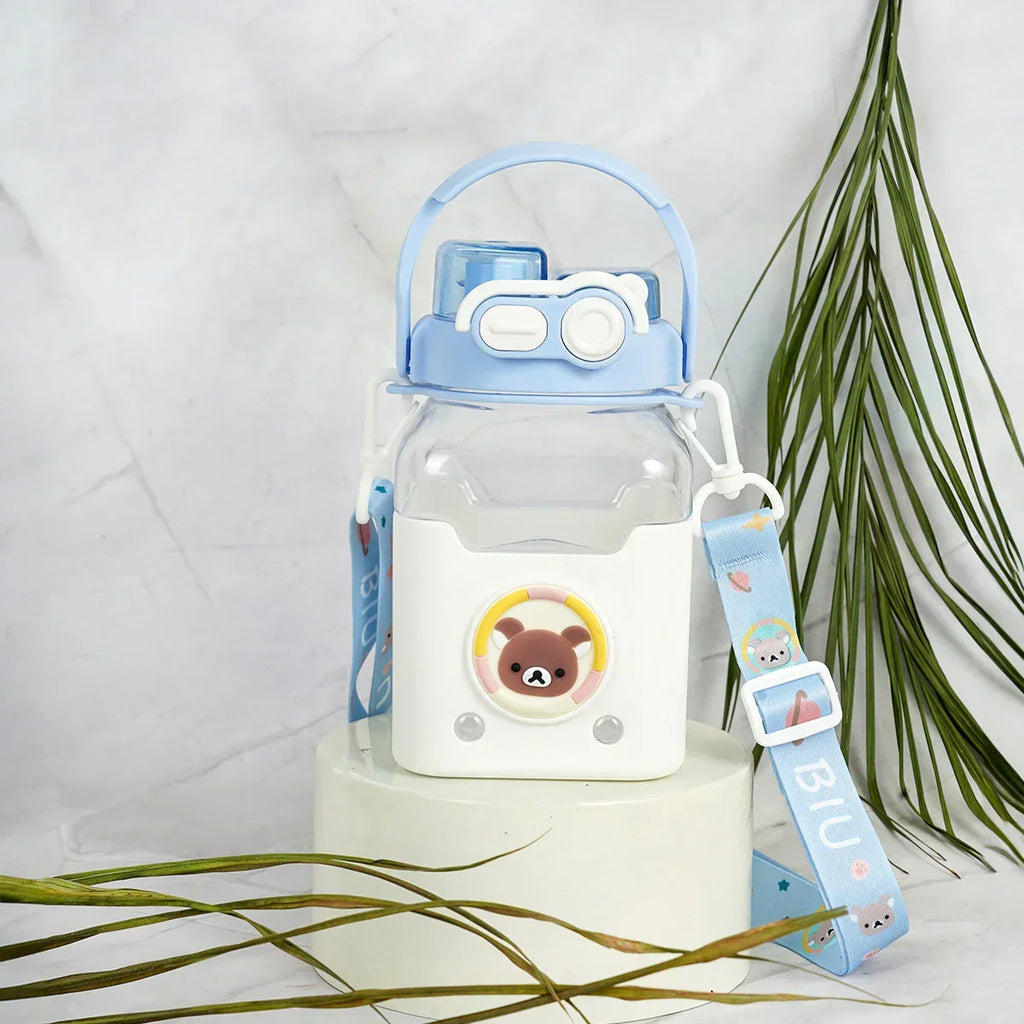 ilearnngrow - Dual Bottle Sipper - Square- Blue White - Naivri