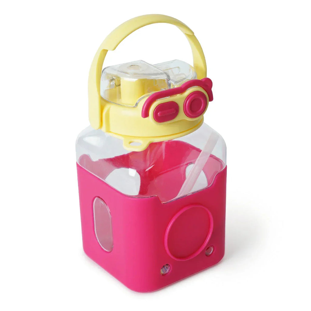 ilearnngrow - Dual Bottle Sipper - Square- Yellow Pink - Naivri