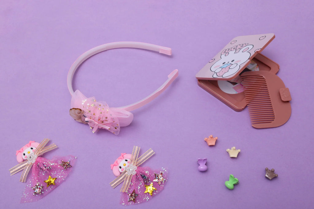 ilearnngrow Frozen Hair Accessories Set - Pastel Pink - Naivri