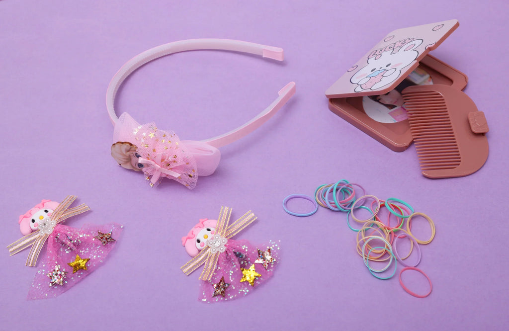 ilearnngrow Frozen Hair Accessories Set - Pastel Pink - Naivri