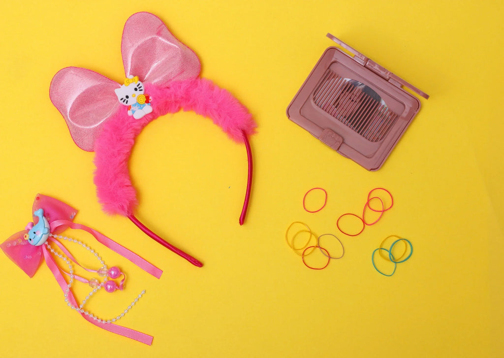 ilearnngrow Hello Kitty Hair Accessories Set - Hot Pink - Naivri