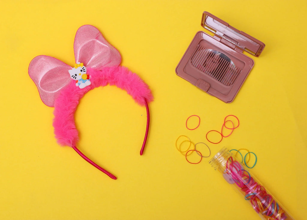 ilearnngrow Hello Kitty Hair Accessories Set - Hot Pink - Naivri