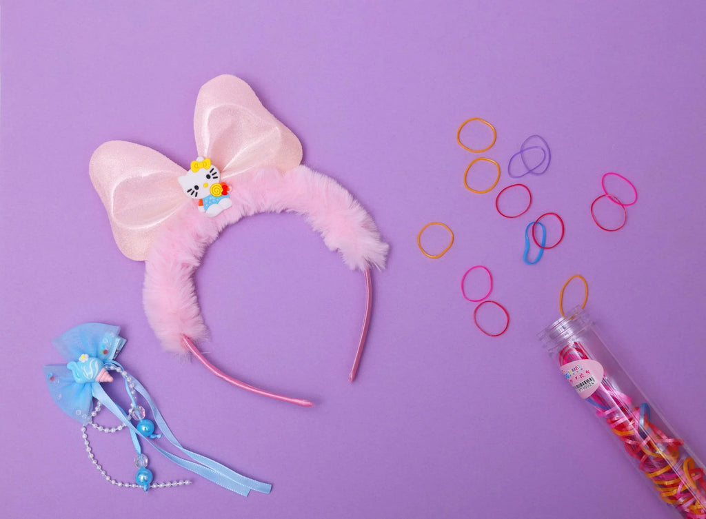 ilearnngrow Hello Kitty Hair Accessories Set - Pastel Pink - Naivri