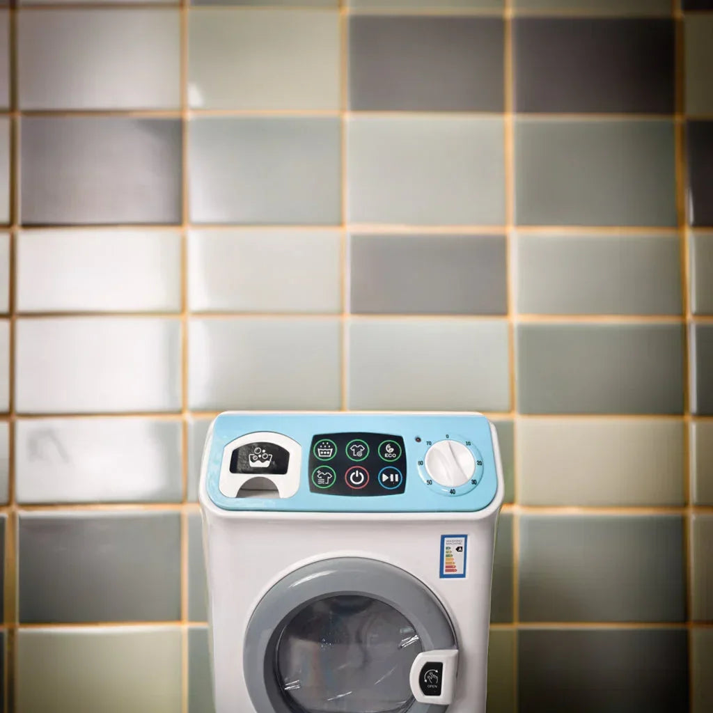 ILEARNNGROW Mini Washing Machine Pretend Play Toy with Light & Realistic Sound for Kids - Naivri