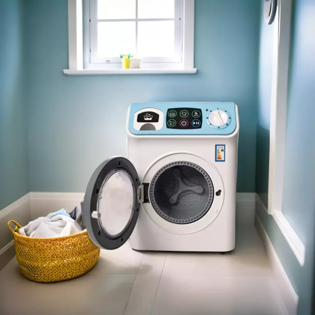 ILEARNNGROW Mini Washing Machine Pretend Play Toy with Light & Realistic Sound for Kids - Naivri