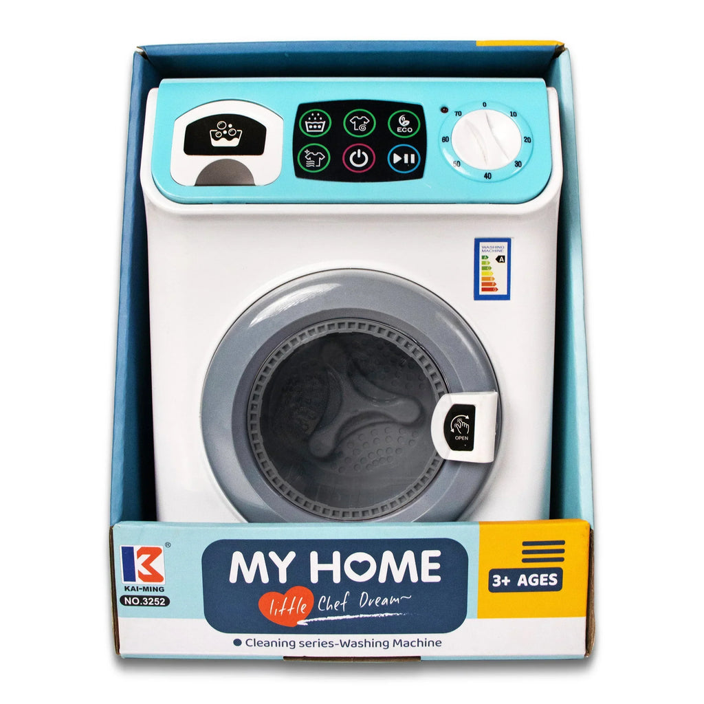 ILEARNNGROW Mini Washing Machine Pretend Play Toy with Light & Realistic Sound for Kids - Naivri