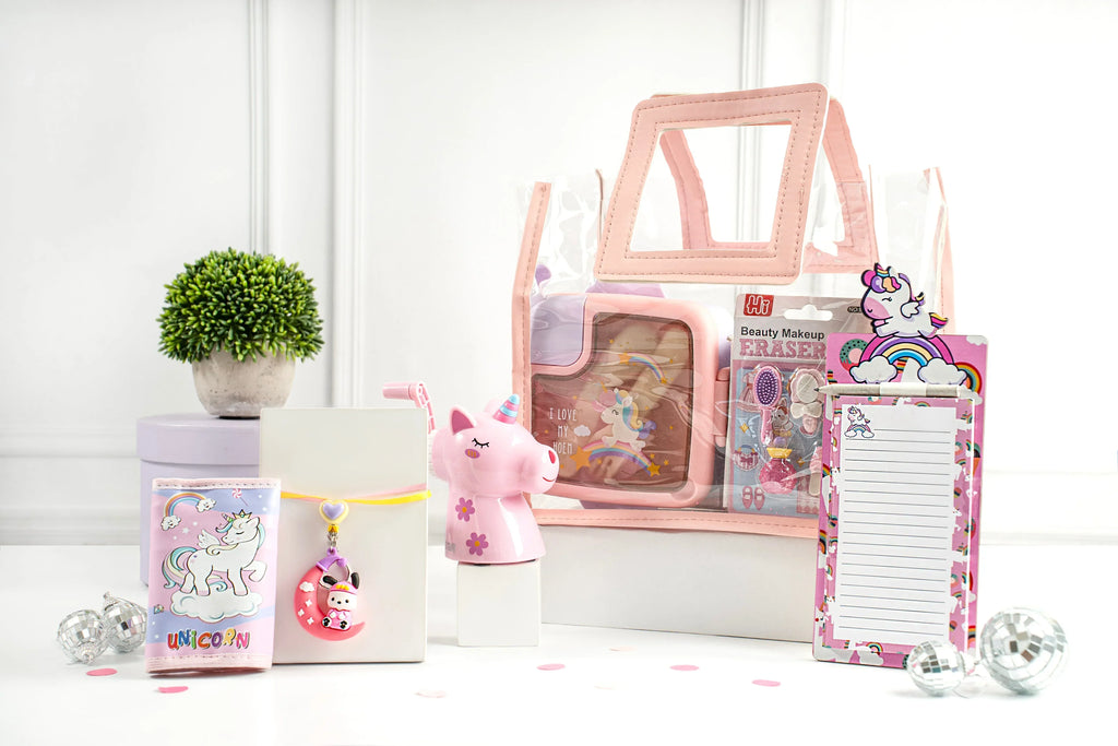 ilearnngrow Pink Bag Unicorn Hamper - Naivri