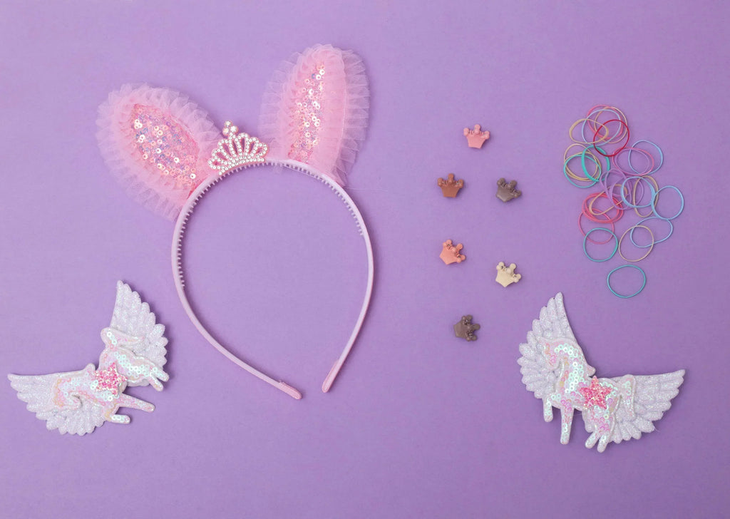 ilearnngrow Princess Hair Accessories Set - Pastel Pink - Naivri