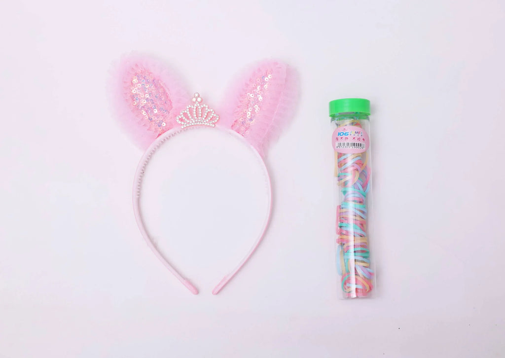 ilearnngrow Princess Hair Accessories Set - Pastel Pink - Naivri