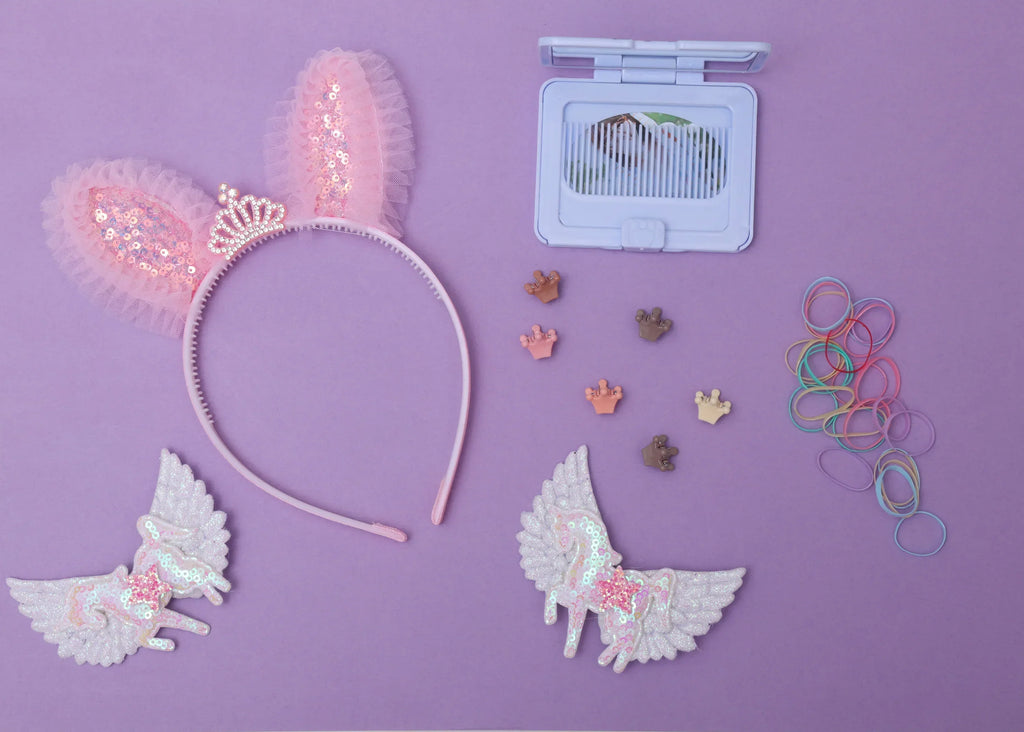 ilearnngrow Princess Hair Accessories Set - Pastel Pink - Naivri