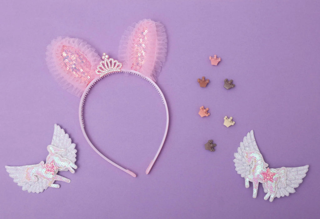 ilearnngrow Princess Hair Accessories Set - Pastel Pink - Naivri