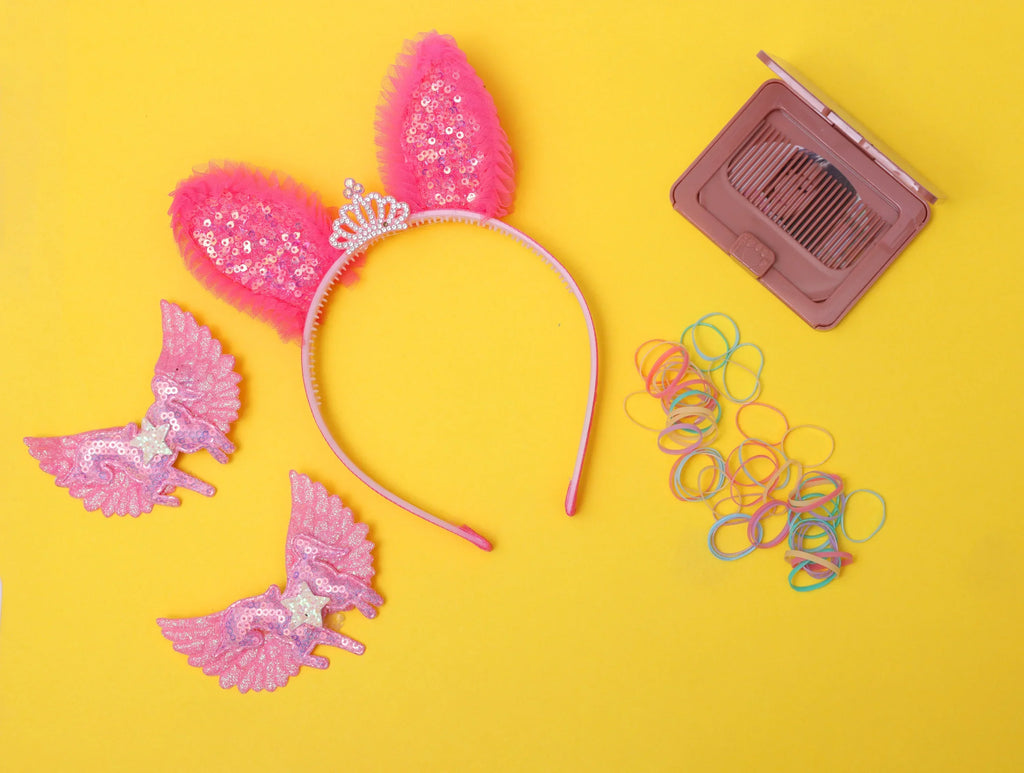 ilearnngrow Princess Hair Accessories Set - Pink - Naivri