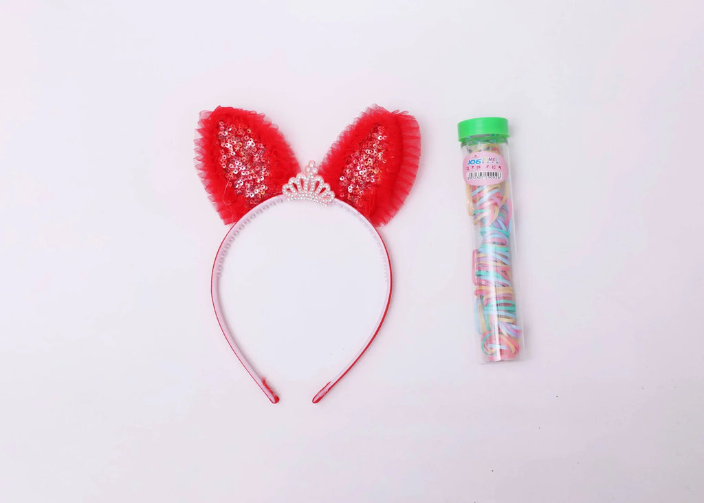 ilearnngrow Princess Hair Accessories Set - Red - Naivri
