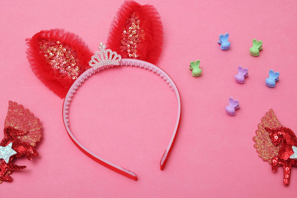 ilearnngrow Princess Hair Accessories Set - Red - Naivri