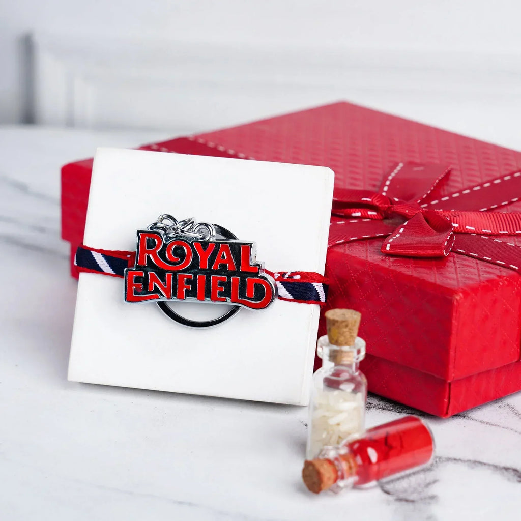 ilearnngrow Royal enfield Rakhi with Keyring - Naivri