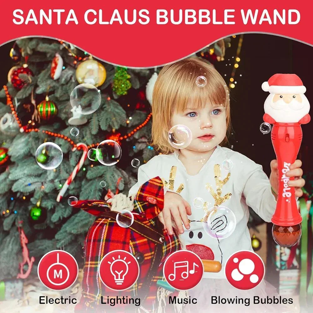 ilearnngrow Santa Claus Bubble Wand with Music and Light - Naivri