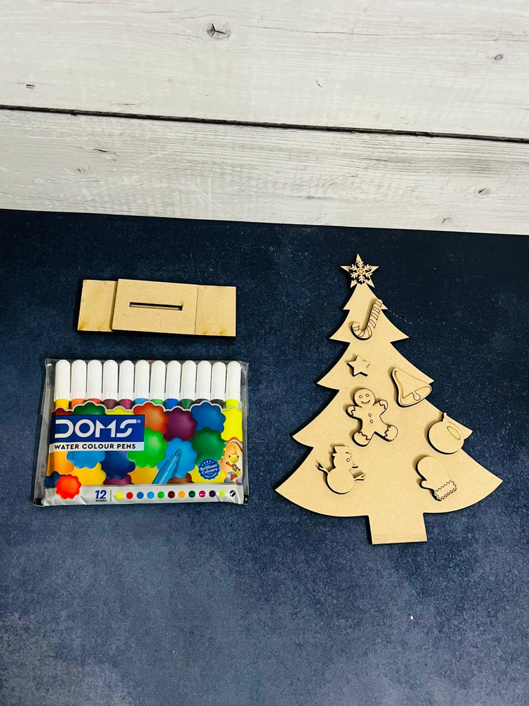 ilearnngrow Set of 5 DIY Christmas Painting kit - Reindeer, Gift, Tree, Santa Claus and Bell - Naivri