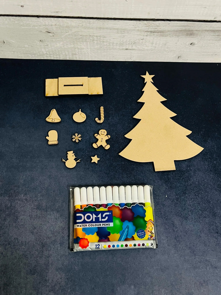 ilearnngrow Set of 5 DIY Christmas Painting kit - Reindeer, Gift, Tree, Santa Claus and Bell - Naivri