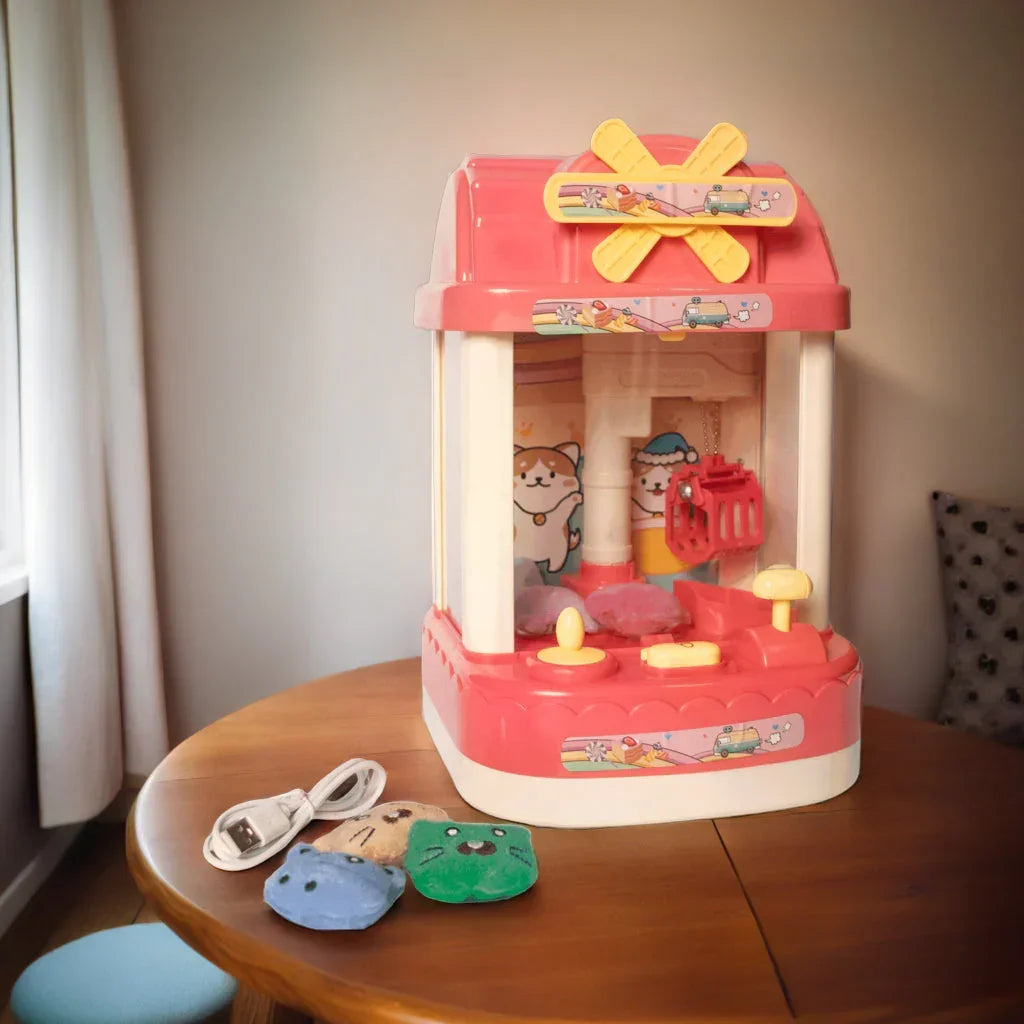 ilearnngrow Teddy Mini Plush Toys Claw Machine with Music and Light - Naivri