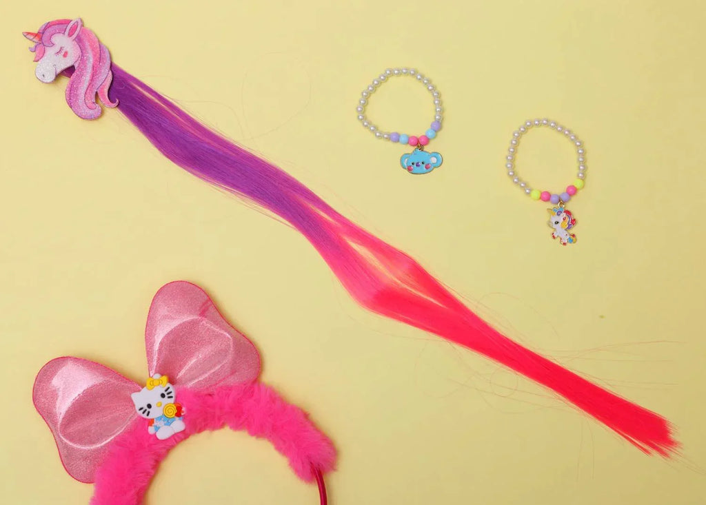 ilearnngrow Unicorn Face Hair Extension - Naivri