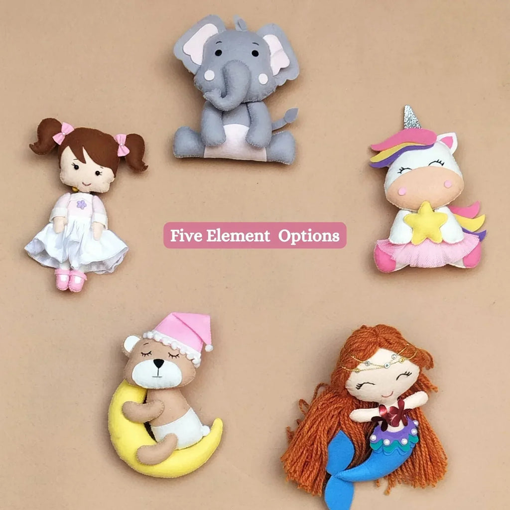 ilearnngrowColour Pop Cute Personalised Bunting - Unicorn/Dolls/Teddy - Naivri