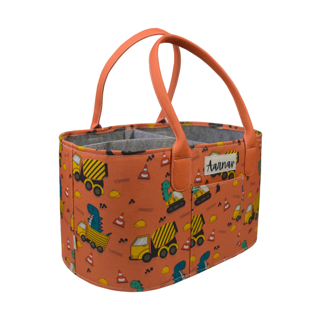 ilearnngrowMess Free Oval Personalised Diaper Caddy - Naivri