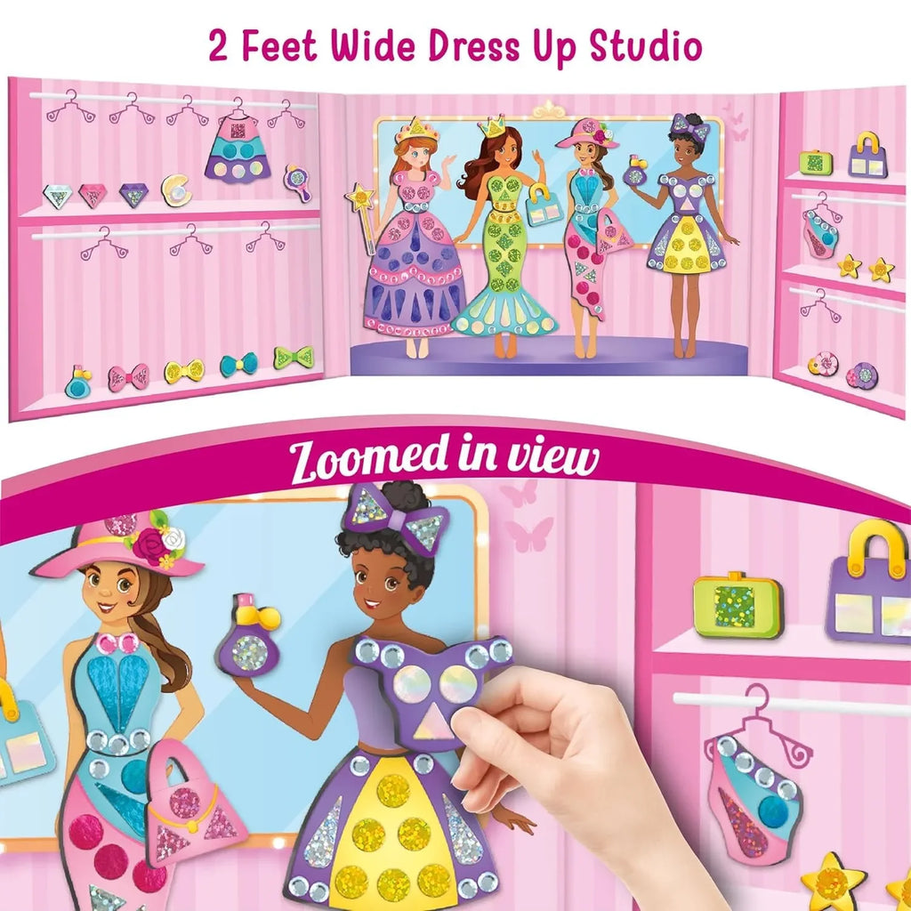 Imagimake DIY Magnetic Dress-Up Princess | Pretend Play Toy for Girls | 30 Magnetic Dresses & Accessories | Creative Fashion Studio Kit | Ages 3 to 7 | Birthday Gift for Girls - Naivri