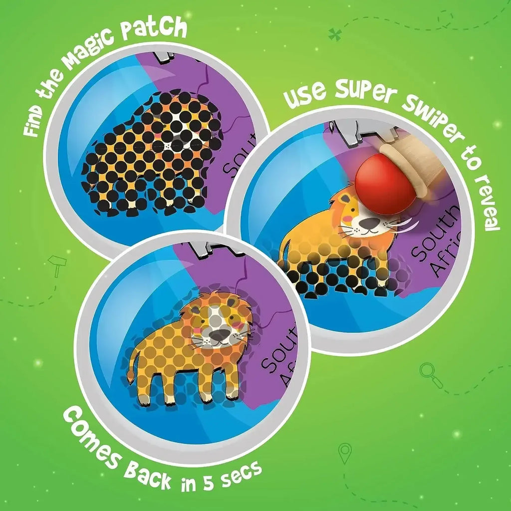 Imagimake Mapology Hidden Quest World – Interactive World Geography Game for Kids Ages 7+ | Educational Toy for Boys & Girls with Swiping Fun, 130+ Features, Gems & Treasure Box - Naivri