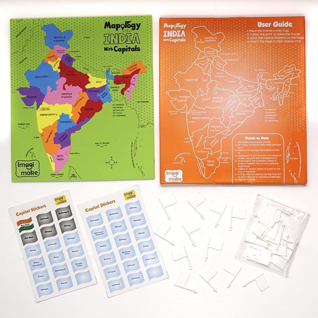 Imagimake Mapology India With Capitals - Naivri