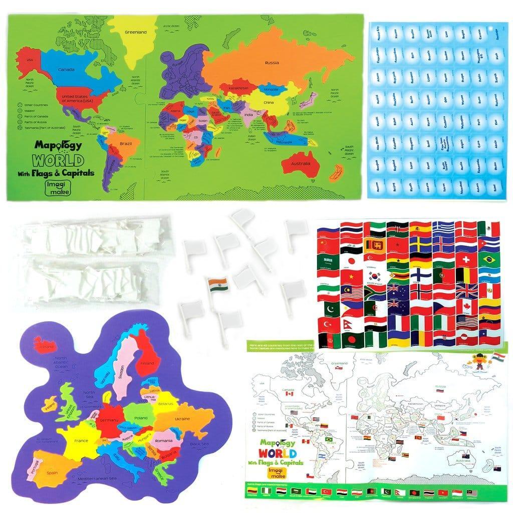 Imagimake Mapology World With Capitals - Naivri