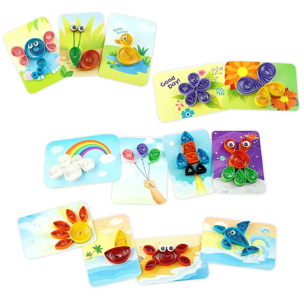 Imagimake Quill On Spyrosity Explore – Motorized Paper Quilling Kit for Kids 5+ | Creative DIY Art & Craft Set for Boys & Girls | 200+ Quilling Strips & 25 Pre-Glued Cards | Patented Spyro Station Tool | Mess-Free Glue-Free Craft Activity - Naivri