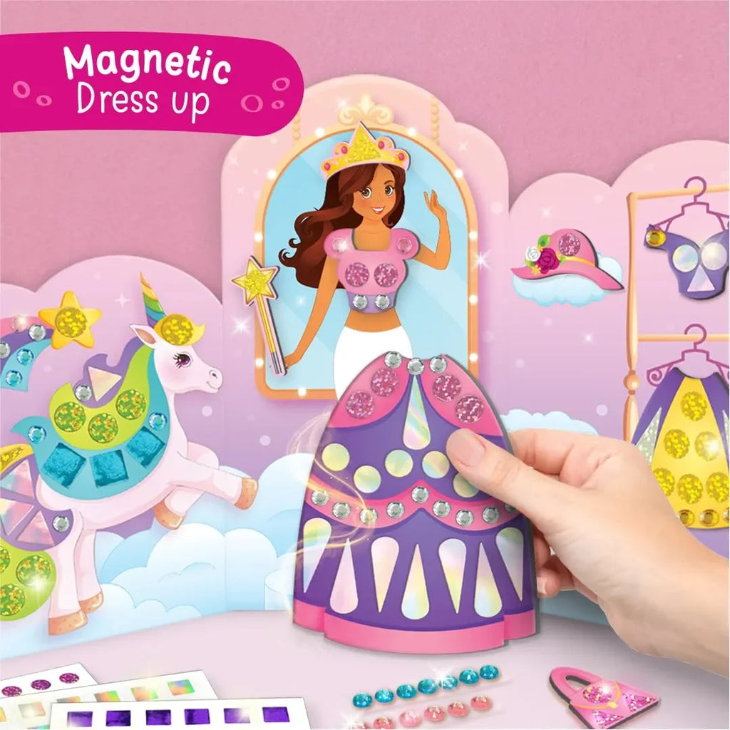 Imagimake Unicorn Craft Kit for Girls | 20+ Mess-Free Art & Craft Activities | DIY Bracelets, Magnetic Dress-Up, Colouring, Painting | Birthday Gift for Girls Age 5 to 10 - Naivri