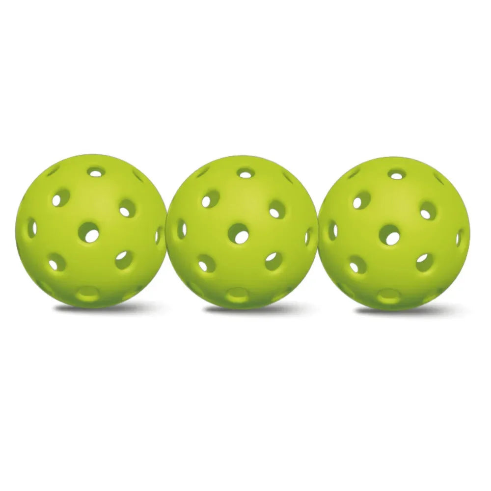 Innov8 Outdoor Pickleball 65130 – Pack of 3 Durable 40-Hole Outdoor Pickleballs (7.4 cm, Yellow) - Naivri