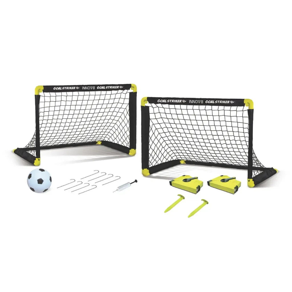 Innov8 Sports Anywhere Soccer Match 64912 | Portable Football Field Kit with Folding Goals and Pitch Marker - Naivri