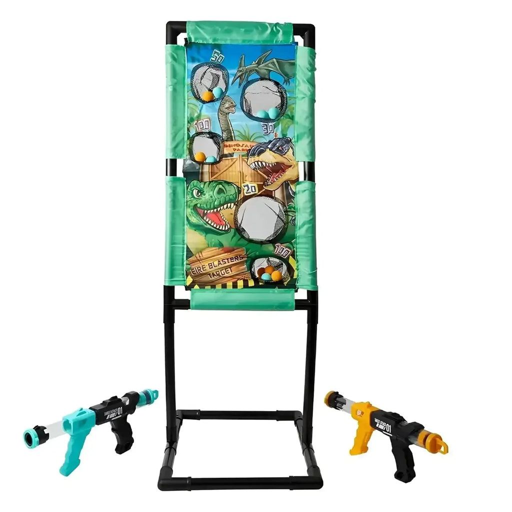 Innov8 Sports Dino Blaster Target Game Set – Dual Air Guns & 24 Foam Balls for Kids 5+ - Naivri