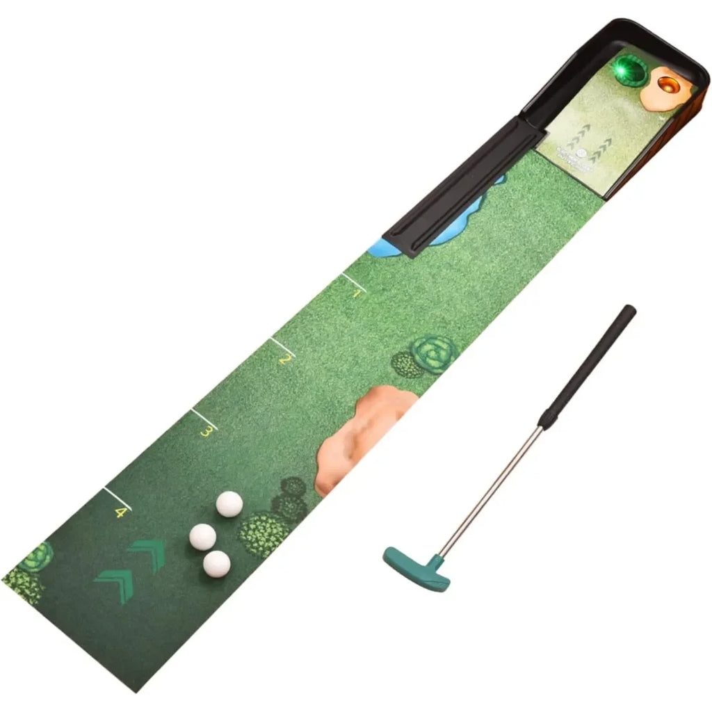 Innov8 Sports Electronic Golf Putting Mat 64712 – Battery-Powered Golf Toy for Kids with Light-Up Hole and Adjustable Putter - Naivri