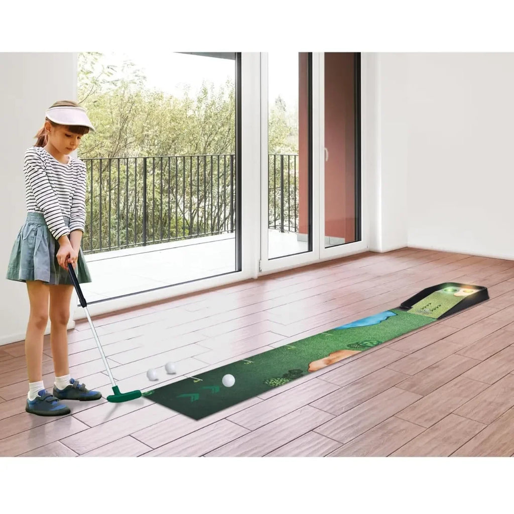 Innov8 Sports Electronic Golf Putting Mat 64712 – Battery-Powered Golf Toy for Kids with Light-Up Hole and Adjustable Putter - Naivri