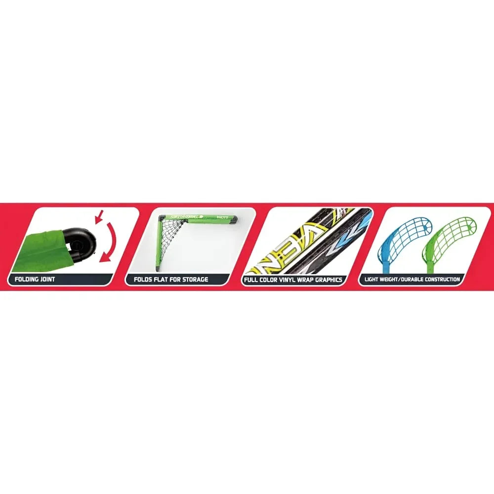 Innov8 Sports Folding Floorball Goal Set (65520) – Quick Setup, Compact Storage, and Nonstop Fun for Kids - Naivri