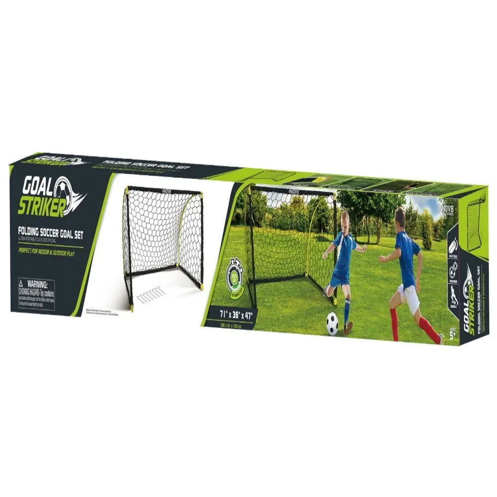 Innov8 Sports Folding Soccer Goal Set 65911 – Portable, Durable, Weather-Resistant Training Goal for All Ages - Naivri