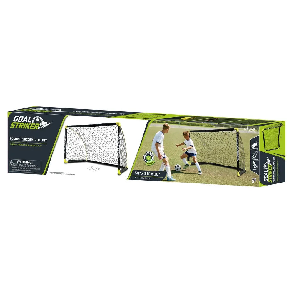 Innov8 Sports Folding Soccer Goal Set 65913 – Portable Football Goal Post for Kids' Outdoor & Indoor Practice - Naivri