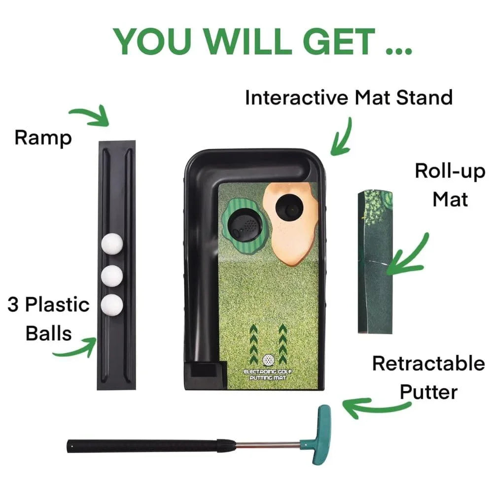 Innov8 Sports Interactive Golf Putting Set – LED Target & Adjustable Putter for Kids 5+ - Naivri