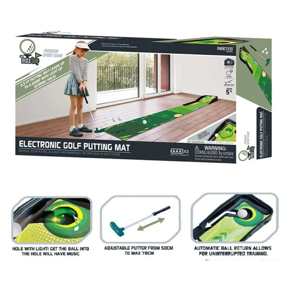 Innov8 Sports Interactive Golf Putting Set – LED Target & Adjustable Putter for Kids 5+ - Naivri